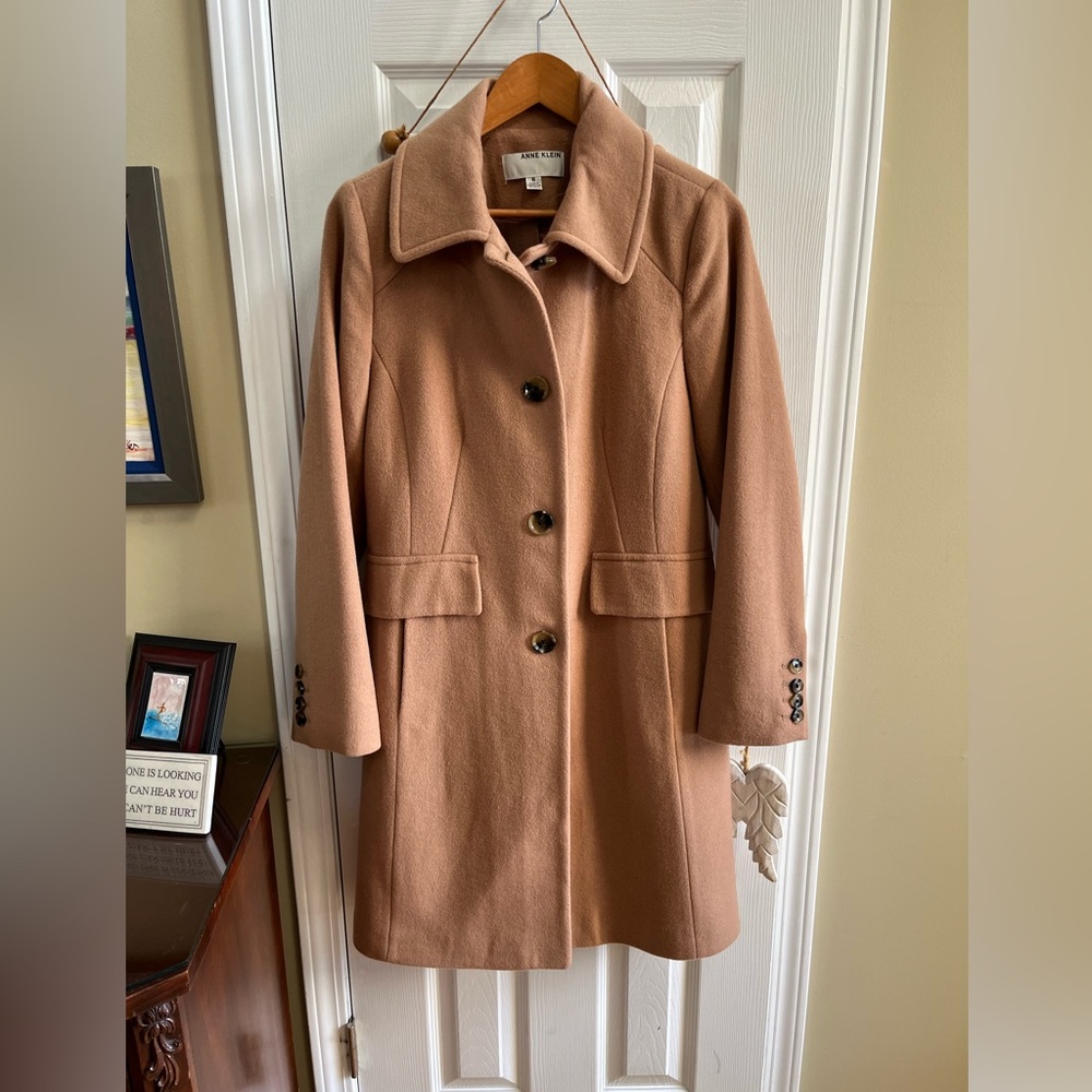Anne Klein Women's Camel Overcoat